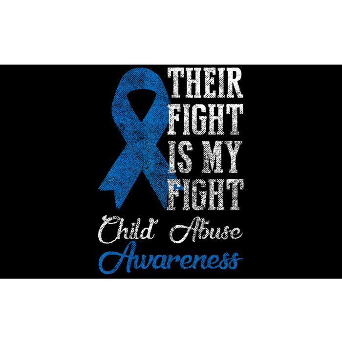 Their Fight My Fight Child Abuse Awareness Blue Ribbon April Bumper Sticker