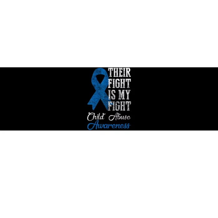 Their Fight My Fight Child Abuse Awareness Blue Ribbon April Bumper Sticker