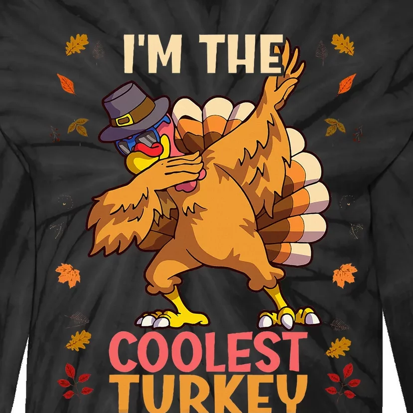 Thanksgiving Family Matching Im The Coolest Turkey Funny Tie-Dye Long Sleeve Shirt