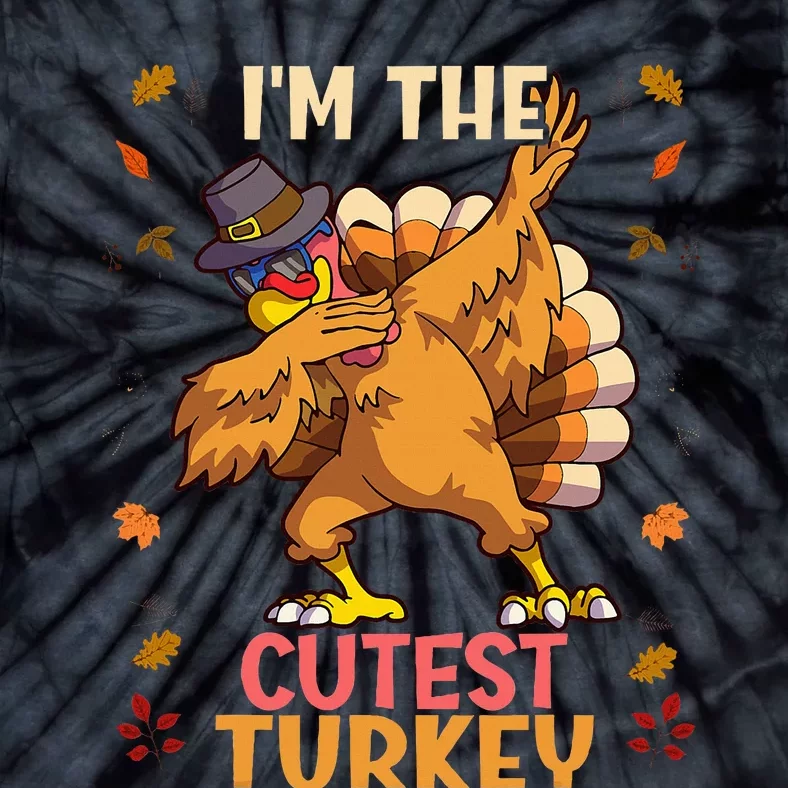 Thanksgiving Family Matching Im The Cutest Turkey Funny Tie-Dye T-Shirt