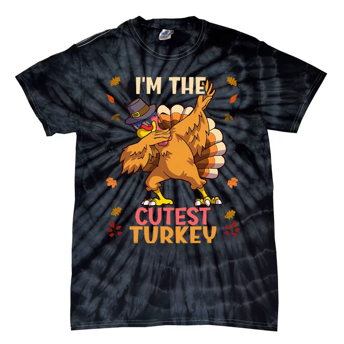 Thanksgiving Family Matching Im The Cutest Turkey Funny Tie-Dye T-Shirt