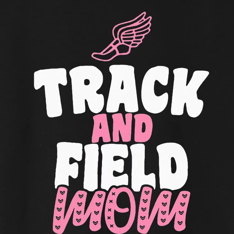 Track & Field Mom Sports Proud Mother's Day Women's Crop Top Tee