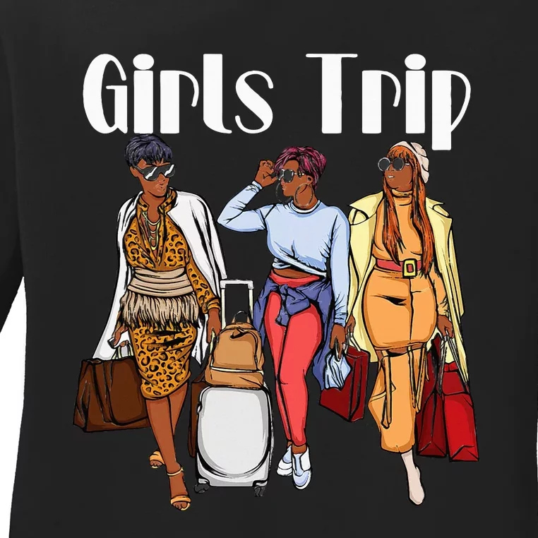 Trip For Melanin Black Women Ladies Long Sleeve Shirt