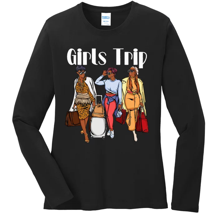 Trip For Melanin Black Women Ladies Long Sleeve Shirt