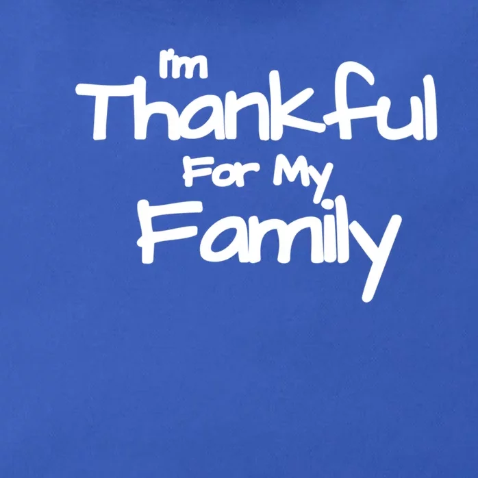 Thankful For My Family Matching Holiday Funny Gift Zip Tote Bag