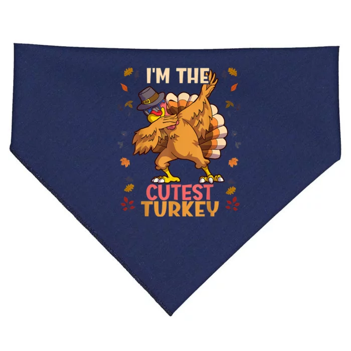 Thanksgiving Family Matching I'm The Cutest Turkey Funny USA-Made Doggie Bandana