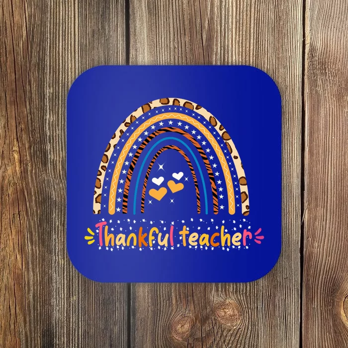 Thankful For My Beautiful Teacher Love Vibes Gift Coaster