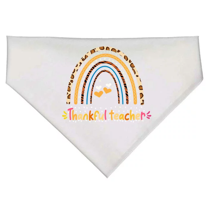 Thankful For My Beautiful Teacher Love Vibes Gift USA-Made Doggie Bandana