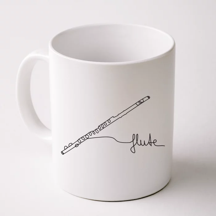 Transverse Flute Music Design One Line Flute Front & Back Coffee Mug