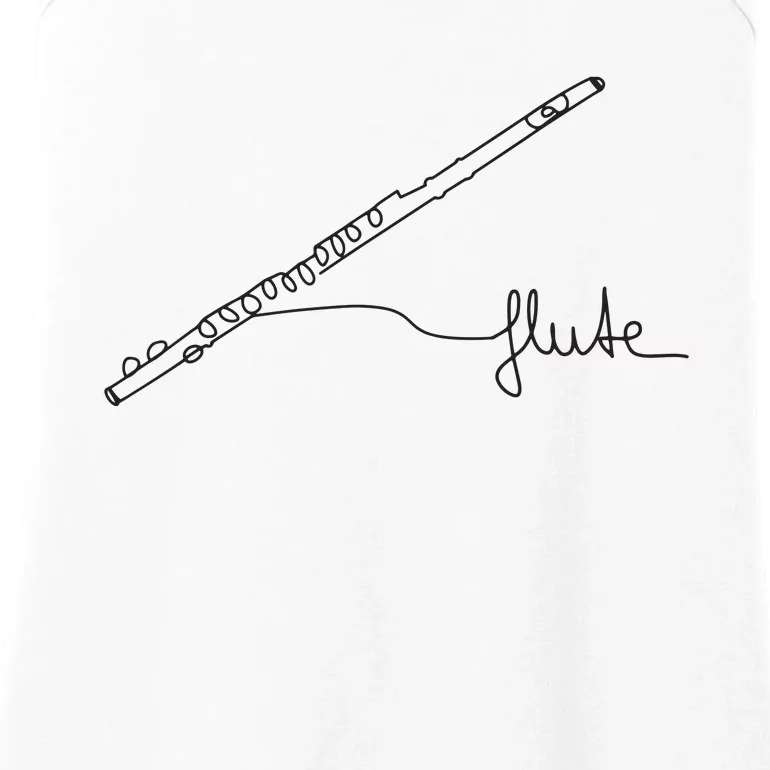 Transverse Flute Music Design One Line Flute Ladies Essential Tank