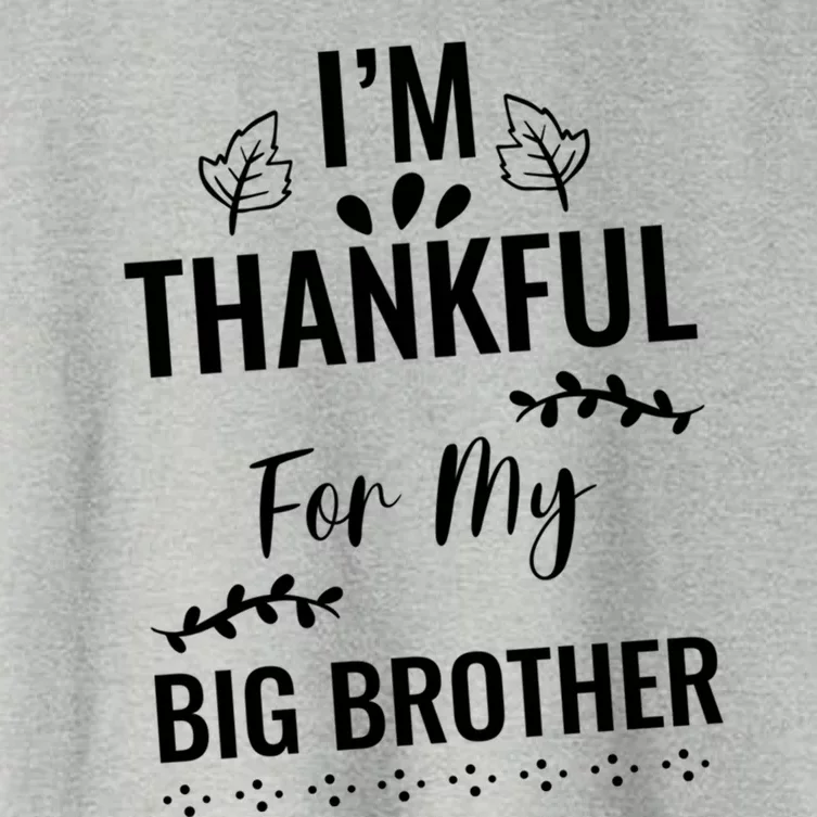 Thankful For My Brother Turkey Thanksgiving Family Graphic Cool Gift Women's Crop Top Tee