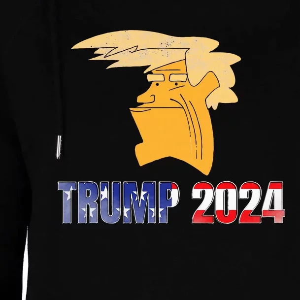 Trump Face Meme Trump 2024 Trump Merchandise. Womens Funnel Neck Pullover Hood