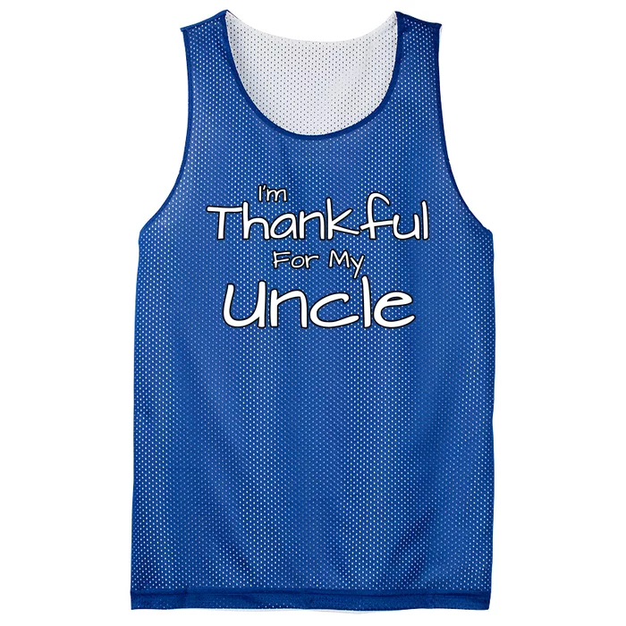 Thankful For My Uncle Matching Family And Friends Funny Gift Mesh Reversible Basketball Jersey Tank