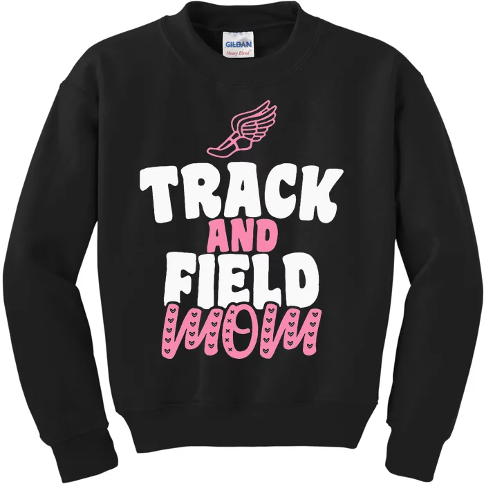 Track & Field Mom Sports Running Proud Mother's Day Kids Sweatshirt