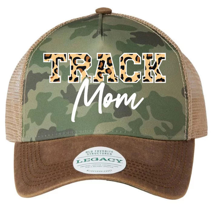 Track Field Mom Leopard Print Legacy Tie Dye Trucker Hat