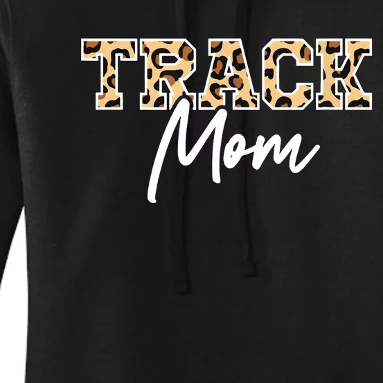 Track Field Mom Leopard Print Women's Pullover Hoodie