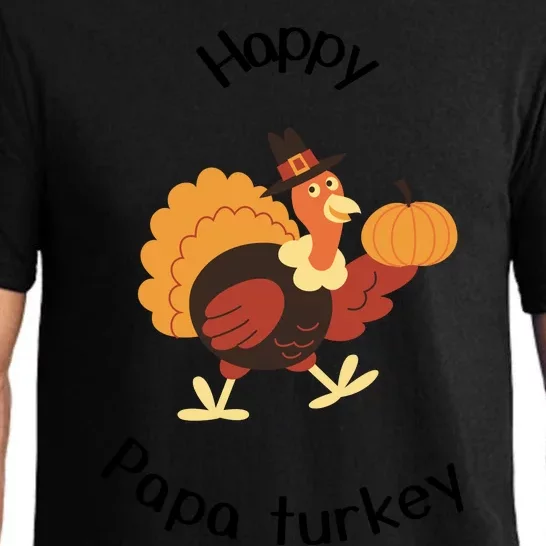 Turkey Family Mama Turkey Papa Turkey Baby Turkey Thanksgiving Family Matchi Pajama Set