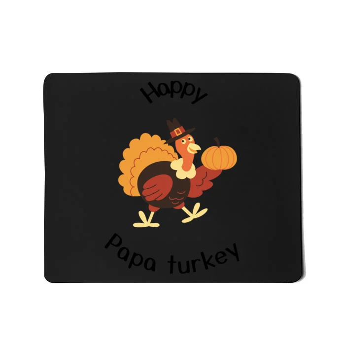 Turkey Family Mama Turkey Papa Turkey Baby Turkey Thanksgiving Family Matchi Mousepad