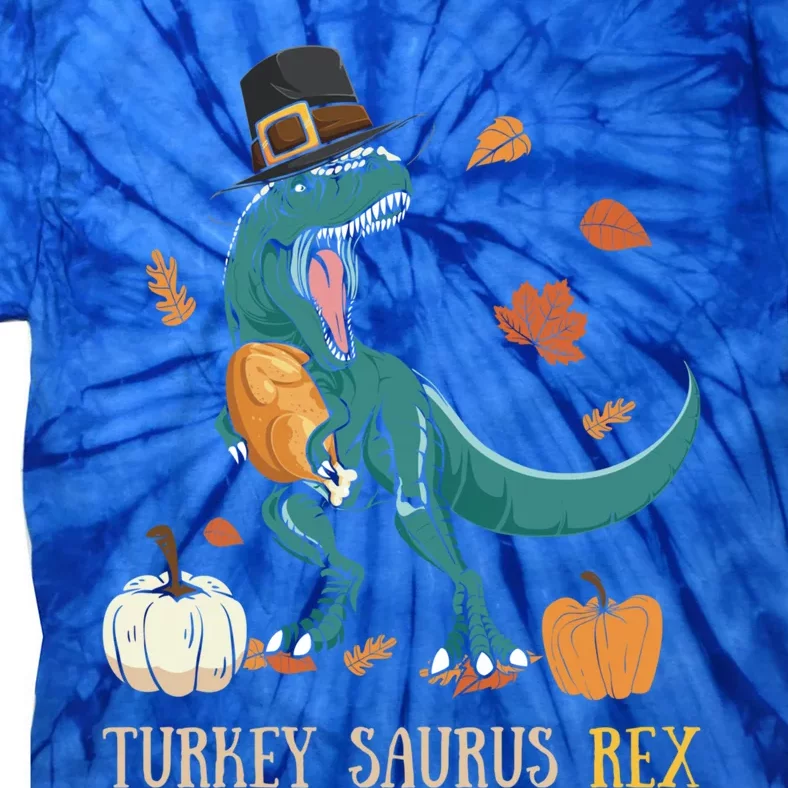 Thanksgiving Family Matching Turkey Saurus Tmeaningful Giftrex Dinosaur Gift Tie-Dye T-Shirt