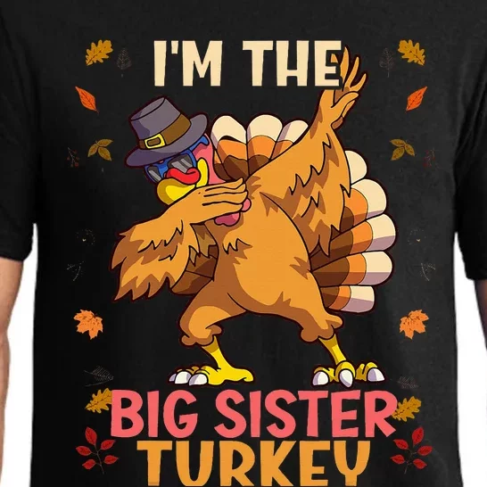 Thanksgiving Family Matching Im The Big Sister Turkey Funny Pajama Set