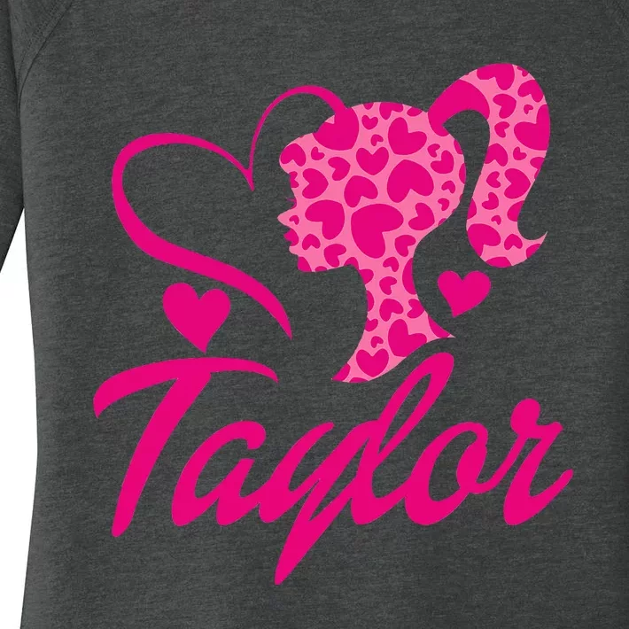 Taylor First Named Baby Birthday Women's Perfect Tri Tunic Long Sleeve Shirt