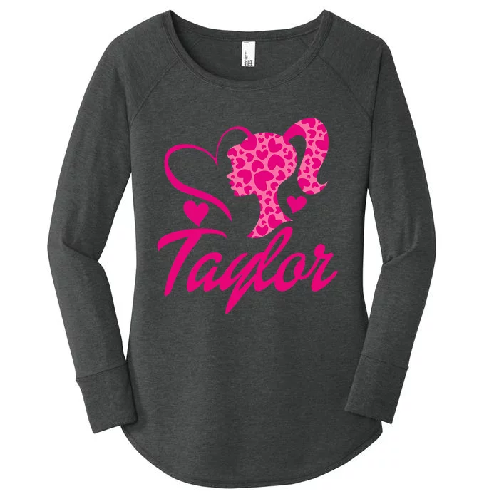 Taylor First Named Baby Birthday Women's Perfect Tri Tunic Long Sleeve Shirt