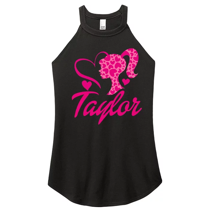 Taylor First Named Baby Birthday Women’s Perfect Tri Rocker Tank