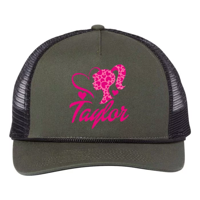 Taylor First Named Baby Birthday Retro Rope Trucker Hat Cap