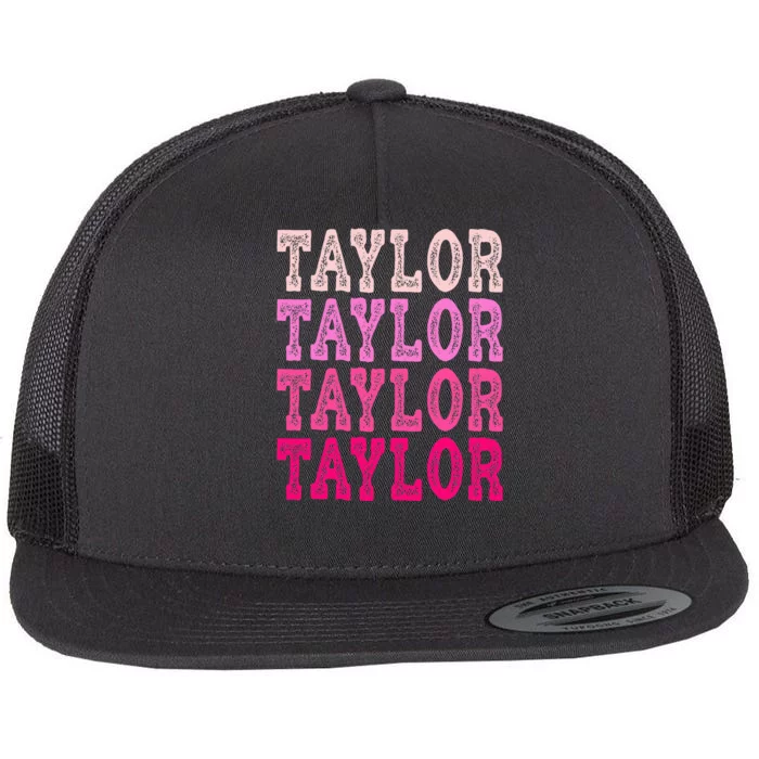 T.aylor First Named Boy Girl Baby Birthday Flat Bill Trucker Hat