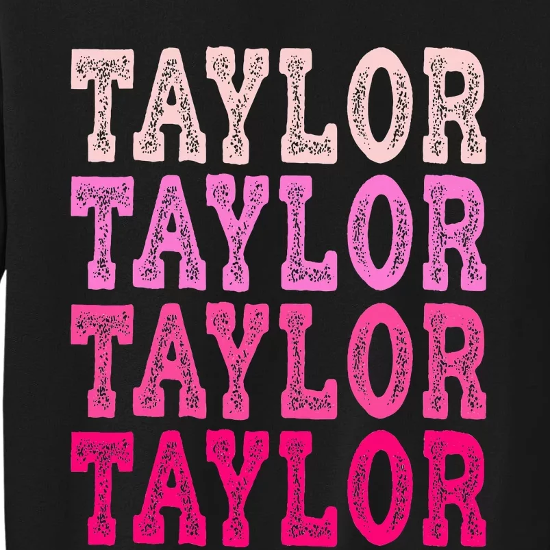 T.aylor First Named Boy Girl Baby Birthday Tall Sweatshirt