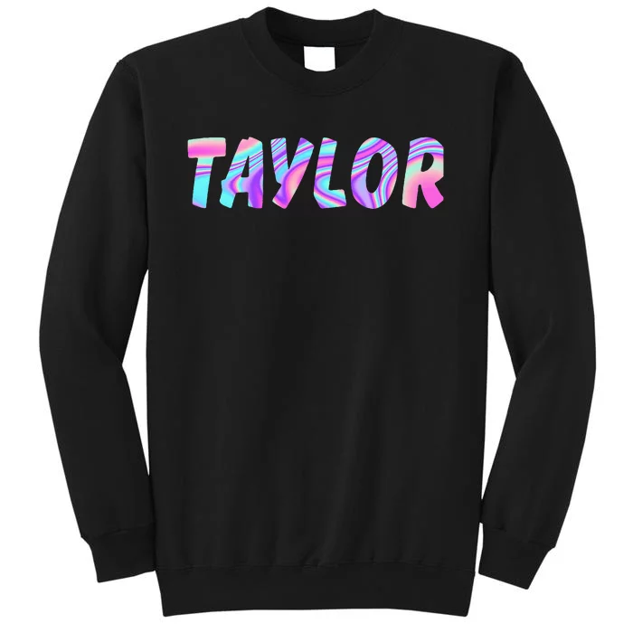 T.AYLOR First Name Personalized retro TA.YLOR name Tall Sweatshirt