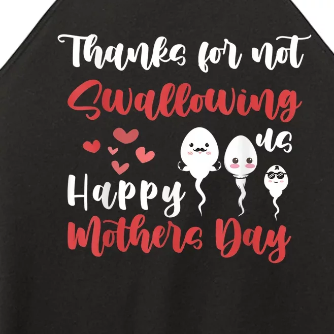 Thanks For Not Swallowing Us Happy Mother's Day Women’s Perfect Tri Rocker Tank