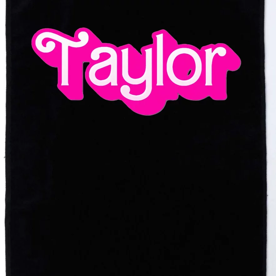 Taylor First Named Baby Birthday Platinum Collection Golf Towel