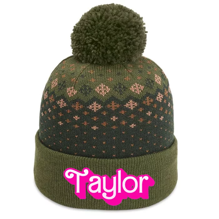 Taylor First Named Baby Birthday The Baniff Cuffed Pom Beanie