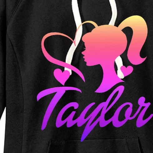 T.aylor First Named  Baby Birthday Women's Fleece Hoodie