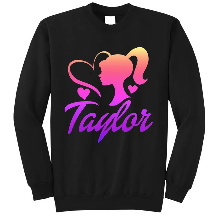 T.aylor First Named  Baby Birthday Tall Sweatshirt