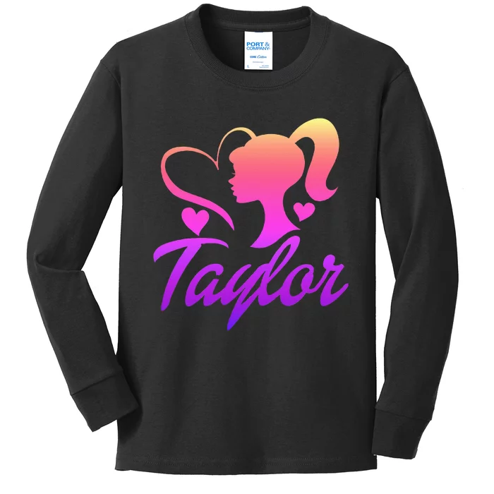 T.aylor First Named  Baby Birthday Kids Long Sleeve Shirt