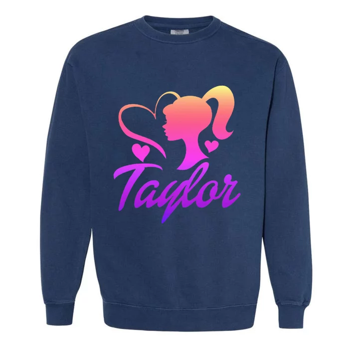 T.aylor First Named  Baby Birthday Garment-Dyed Sweatshirt