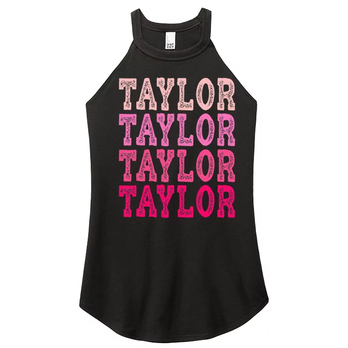 T.aylor First Named  Baby Birthday Women’s Perfect Tri Rocker Tank