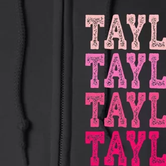 T.aylor First Named  Baby Birthday Full Zip Hoodie