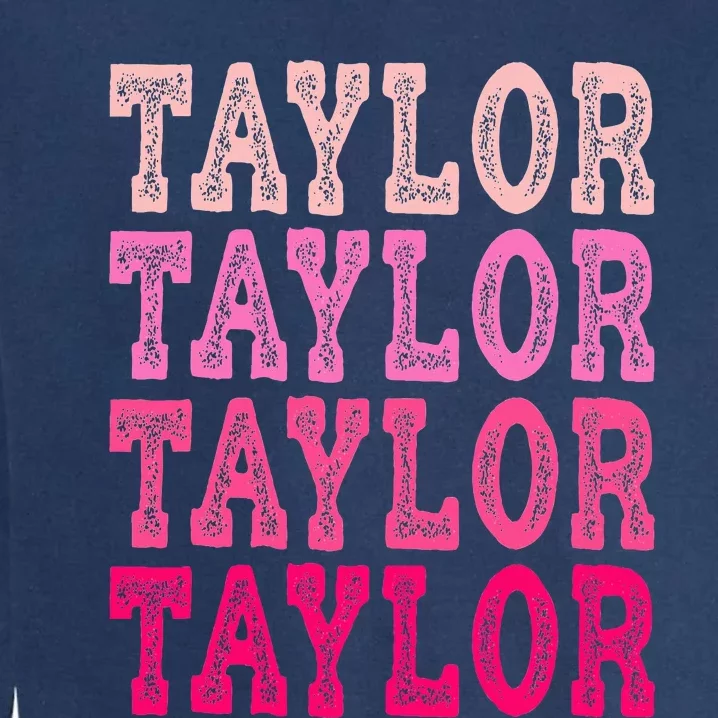 T.aylor First Named  Baby Birthday Garment-Dyed Sweatshirt