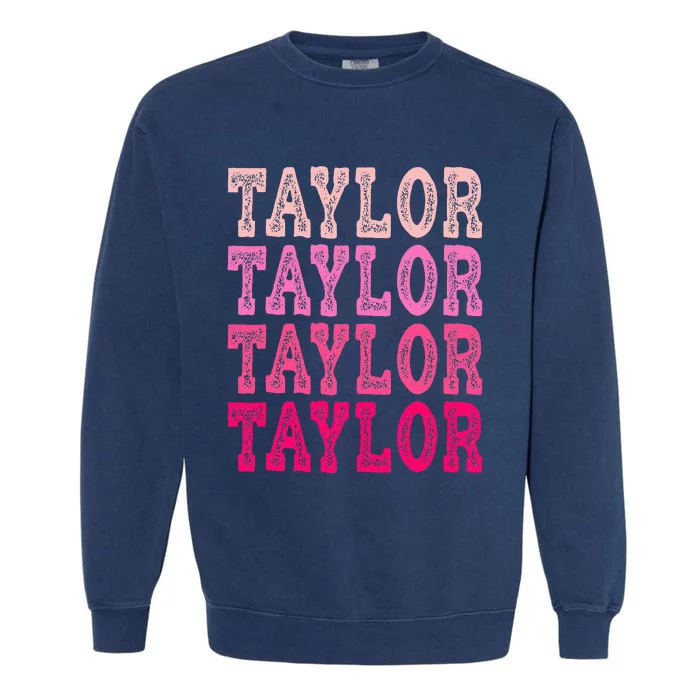 T.aylor First Named  Baby Birthday Garment-Dyed Sweatshirt