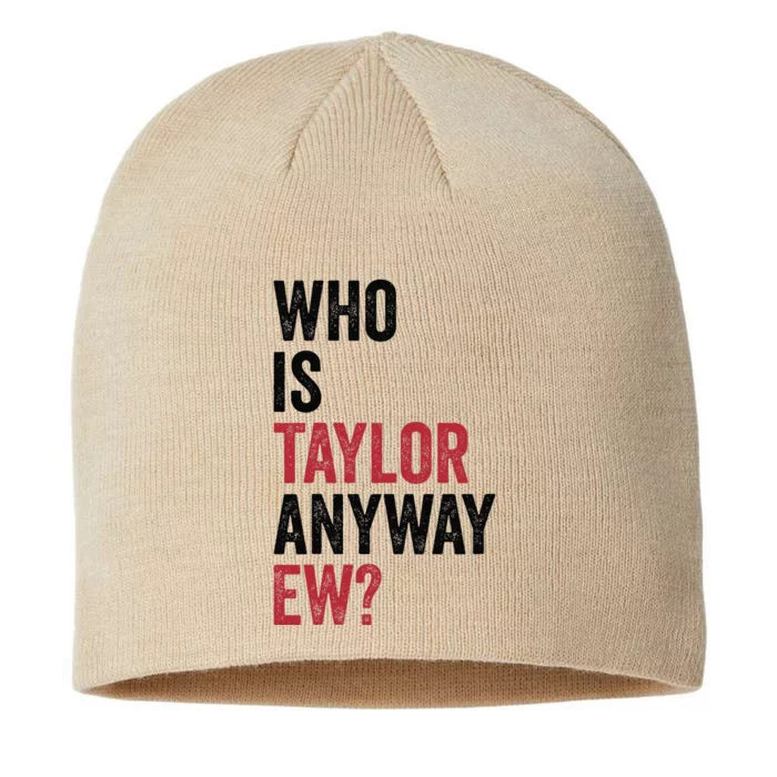 Taylor First Name Who Is Taylor Anyway Ew Groovy 80S 8 1/2in Sustainable Knit Beanie