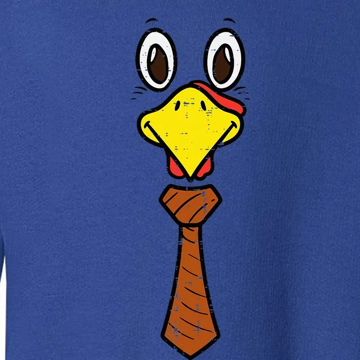 Turkey Face Necktie Cute Happy Thanksgiving Toddler Sweatshirt