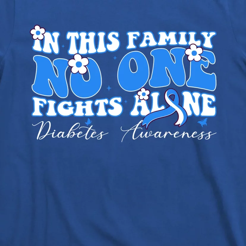 This Family Nobody Fights Diabetes Alone Gift T-Shirt