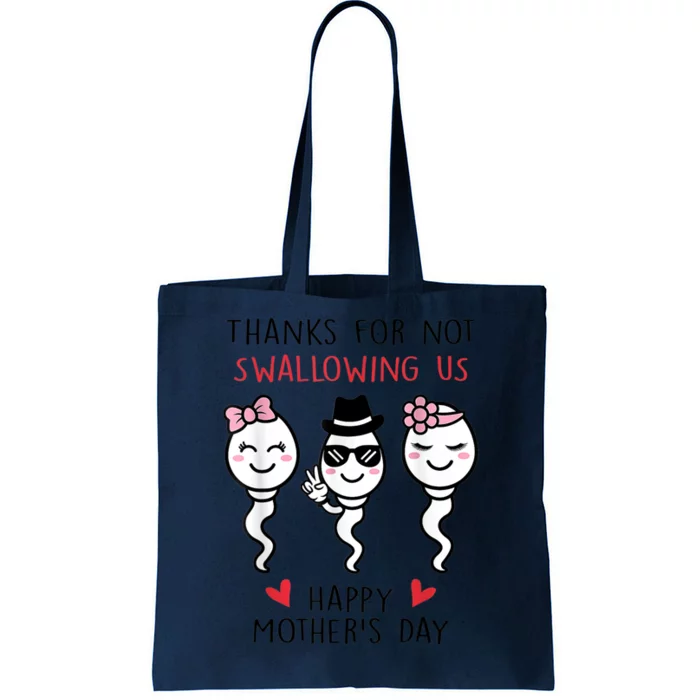 Thanks For Not Swallowing Us Happy Mother's Day Funny Tote Bag