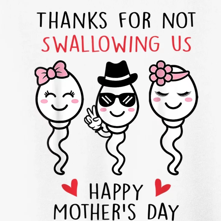 Thanks For Not Swallowing Us Happy Mother's Day Funny Toddler T-Shirt