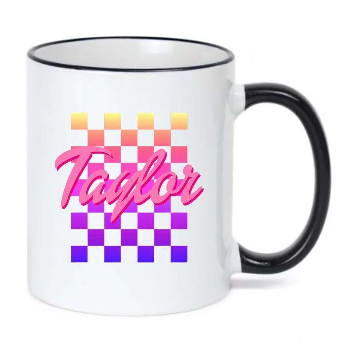 T.aylor First Named Baby Birthday Black Color Changing Mug