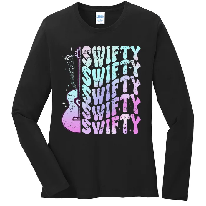 Taylor First Name I Love Taylor Girl Groovy 80S Ladies Long Sleeve Shirt