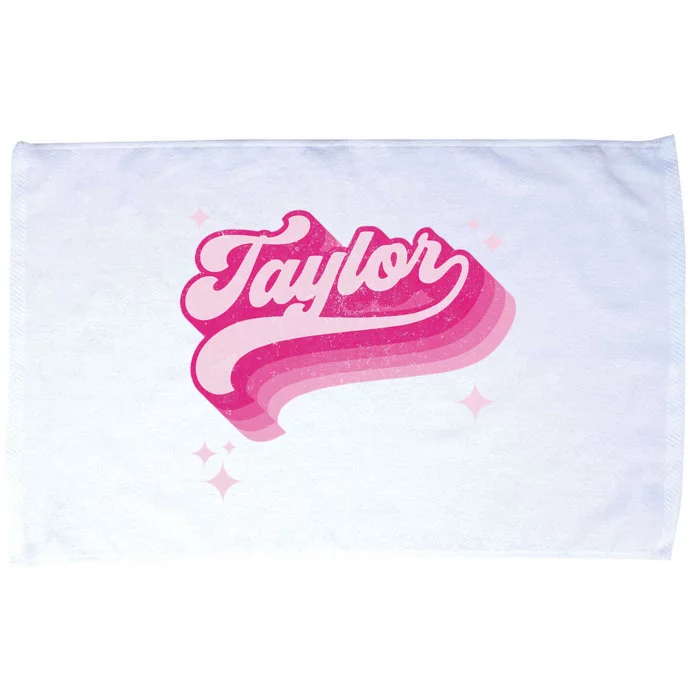 T.aylor First Name Vintage Style 70s Personalized Microfiber Hand Towel